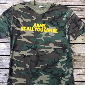 Vintage 80s Army Camouflage T Shirt